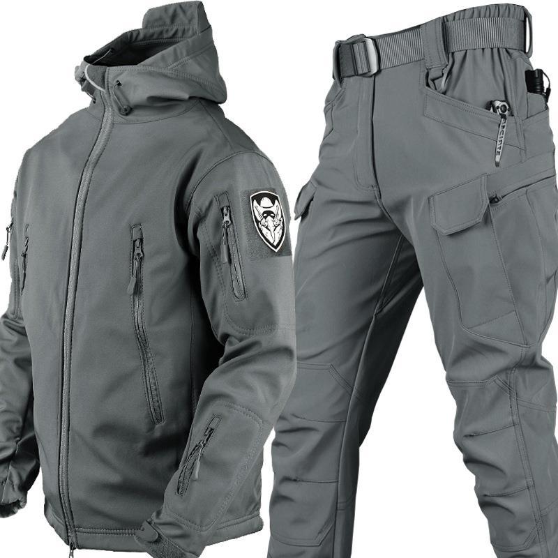 Conjunto de Chaqueta de Camuflaje Cálida de Piel de Tiburón para Exteriores