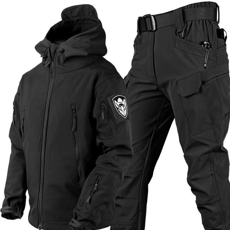 Conjunto de Chaqueta de Camuflaje Cálida de Piel de Tiburón para Exteriores