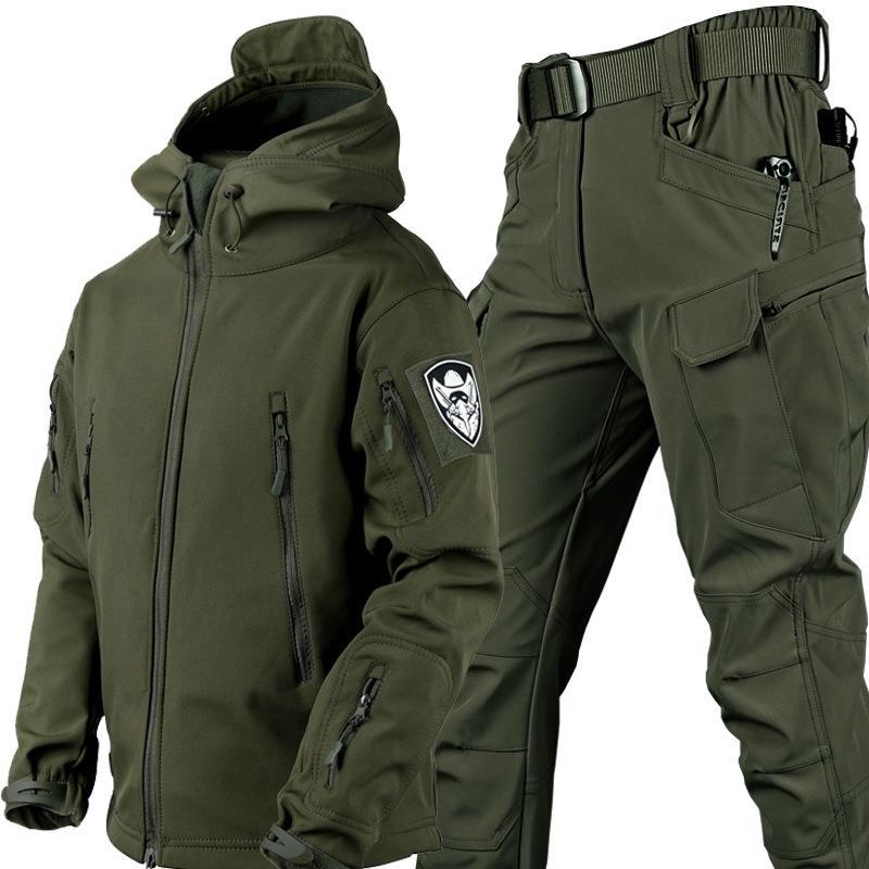 Conjunto de Chaqueta de Camuflaje Cálida de Piel de Tiburón para Exteriores